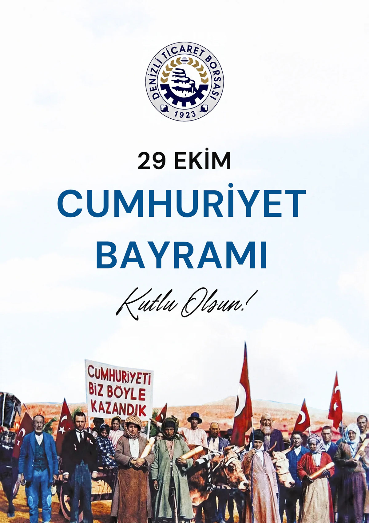 Denizli Ticaret Borsası 29 Ekim Cumhuriyet Bayramı kutlama ilanı