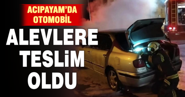 Acıpayam’da araç yangını korkuttu 