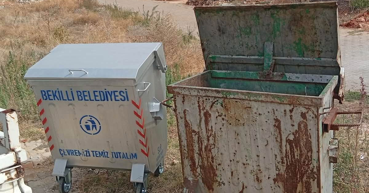 Bekilli’de çöp bidonları yenileniyor