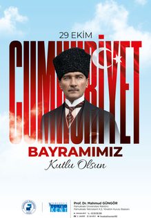 Pamukkale Üniversitesi 29 Ekim Cumhuriyet Bayramı kutlama ilanı