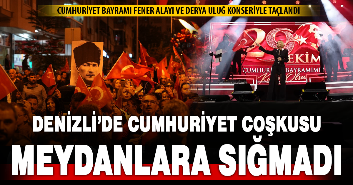 Binlerce Denizlili Cumhuriyet için yürüdü