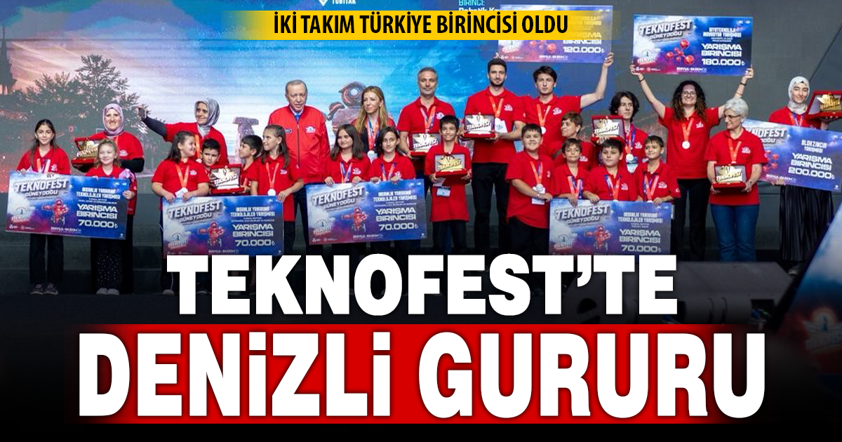 DENİZLİ’NİN BİLİM MERKEZİNDEN TEKNOFEST’TE DÖRT TÜRKİYE DERECESİ