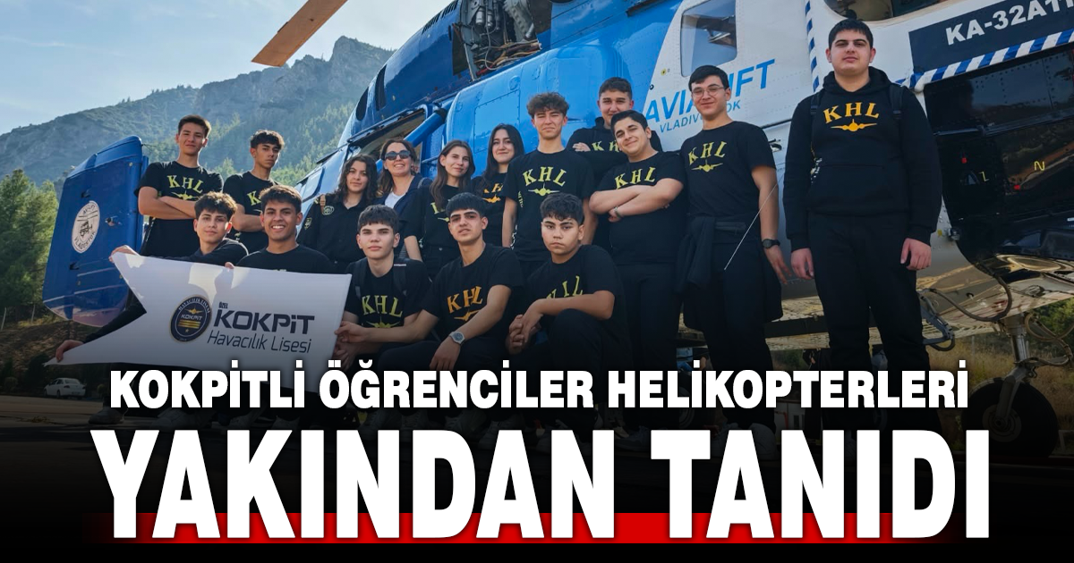 Öğrencilerden helikopter ekibine ziyaret