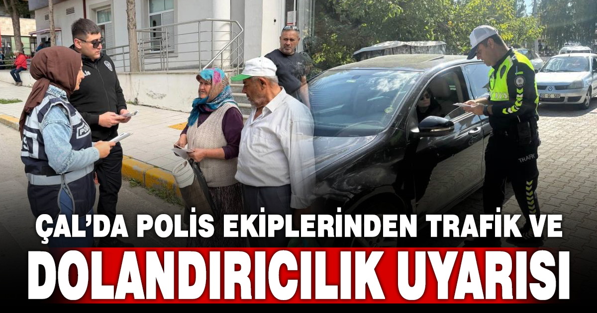 Çal'da polis ekiplerinden trafik ve dolandırıcılık uyarısı 