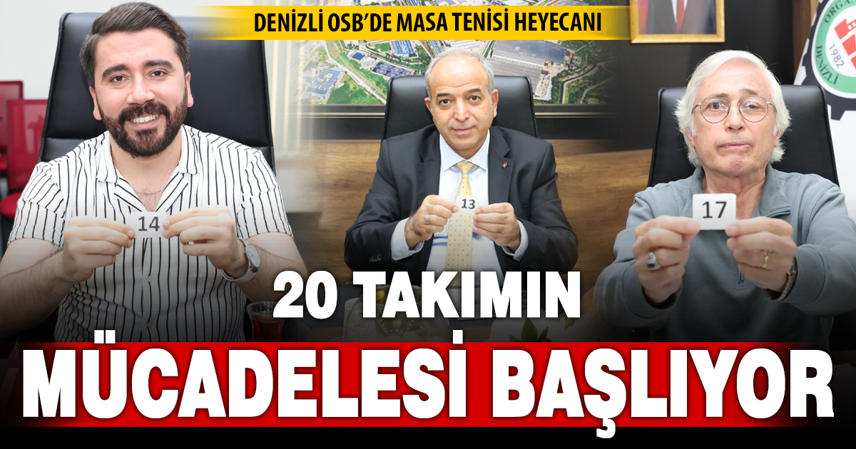 DENİZLİ OSB 7. GELENEKSEL MASA TENİSİ TURNUVASI TEKNİK TOPLANTISI VE KURA ÇEKİMİ GERÇEKLEŞTİRİLDİ